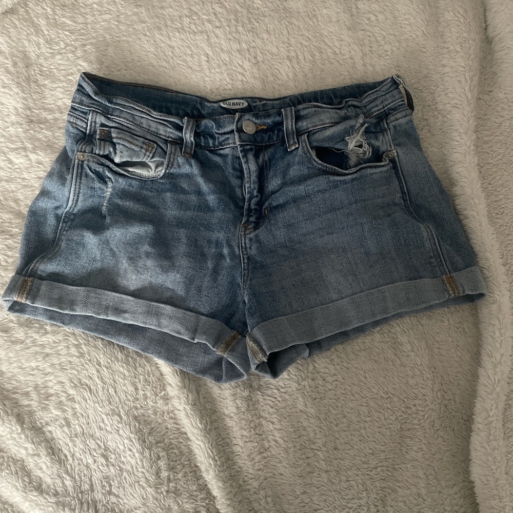 old navy, blue, a little distressed